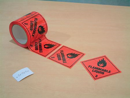 Flammable Liquid Labels - 310 Per Roll SN2620