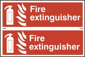 Fire Extinguisher - 2 per sheet 300x200mm - PVC SK1351