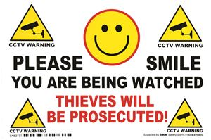 Please Smile You are Being Watched - 300x200mm - SAV SN6273