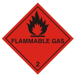 Flammable Gas 2 -  SAV  - 100 x 100mm SN1205