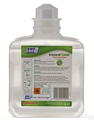 DEB InstantFoam Hand Sanitizer (1 Litre cartridge) HC2312