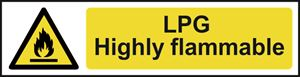 Lpg Highly Flammable - 200x50mm - PVC SK5106