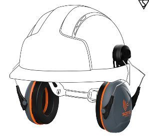 JSP Sonis® Compact Helmet Mounted Ear Defenders - SNR 31 HP0041