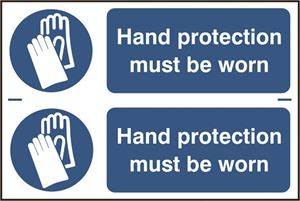 Hand Protection Must...- 2 per sheet - 300x200mm - PVC SK0004