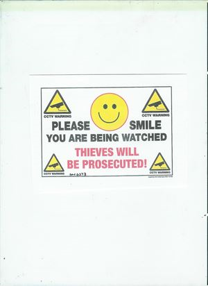 Please Smile You are Being Watched - 300x200mm - SAV SN6273