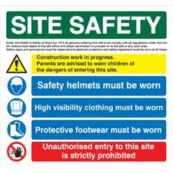 Site Safety- 900x750mm - RPVC 3mm SN1121